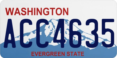 WA license plate ACC4635