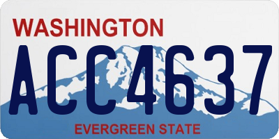 WA license plate ACC4637