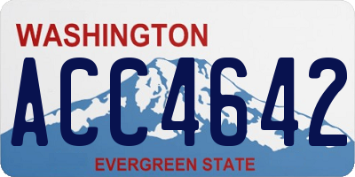 WA license plate ACC4642
