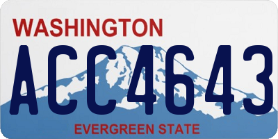 WA license plate ACC4643