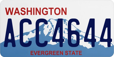 WA license plate ACC4644