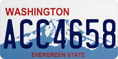 WA license plate ACC4658