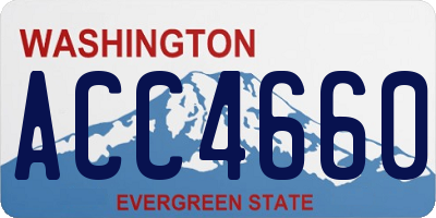 WA license plate ACC4660