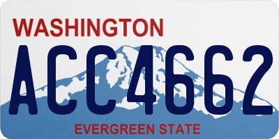 WA license plate ACC4662