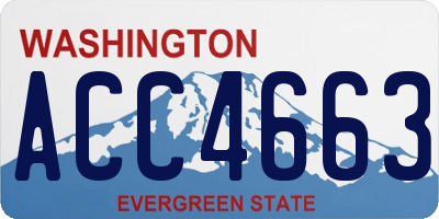 WA license plate ACC4663