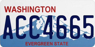 WA license plate ACC4665