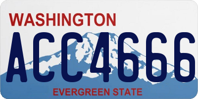 WA license plate ACC4666