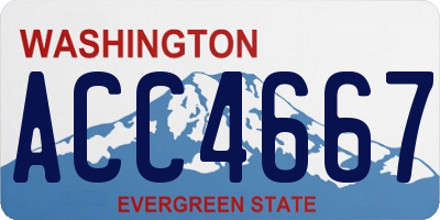 WA license plate ACC4667