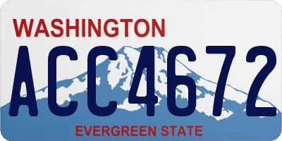 WA license plate ACC4672