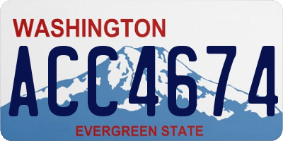 WA license plate ACC4674