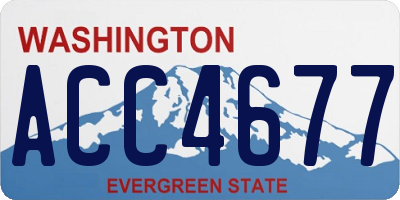 WA license plate ACC4677
