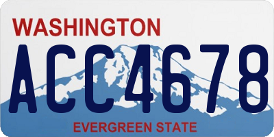 WA license plate ACC4678