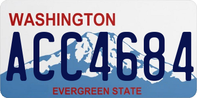 WA license plate ACC4684