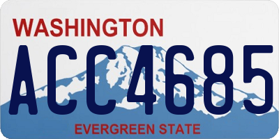 WA license plate ACC4685