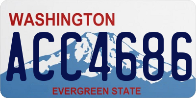 WA license plate ACC4686