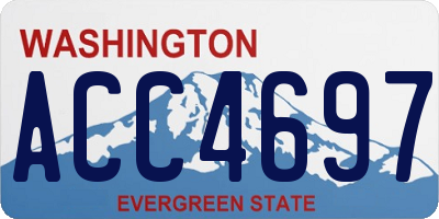 WA license plate ACC4697