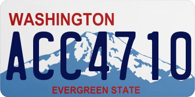 WA license plate ACC4710