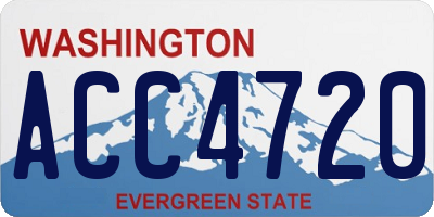 WA license plate ACC4720