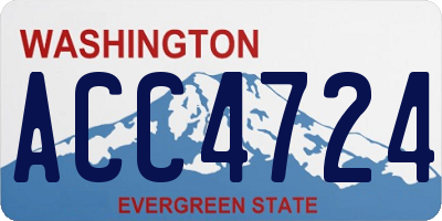 WA license plate ACC4724