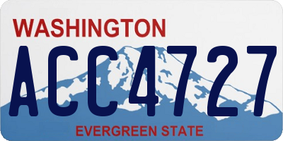 WA license plate ACC4727