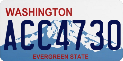 WA license plate ACC4730