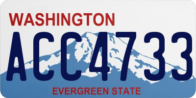 WA license plate ACC4733