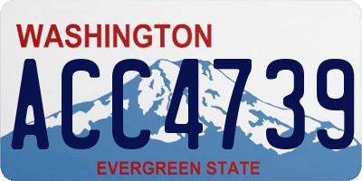 WA license plate ACC4739