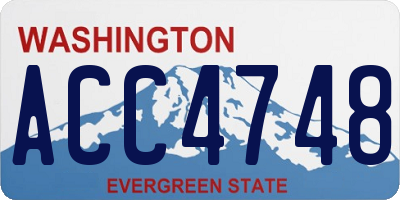 WA license plate ACC4748