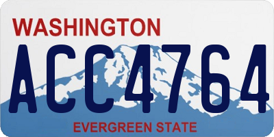 WA license plate ACC4764