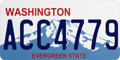 WA license plate ACC4779