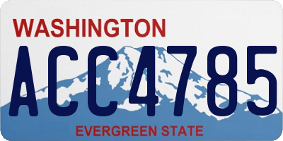 WA license plate ACC4785