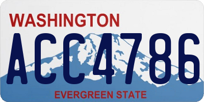 WA license plate ACC4786