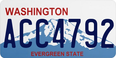 WA license plate ACC4792