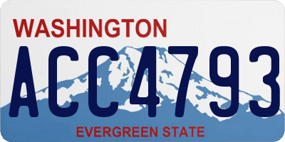 WA license plate ACC4793