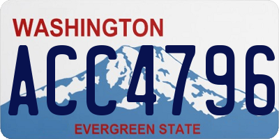 WA license plate ACC4796