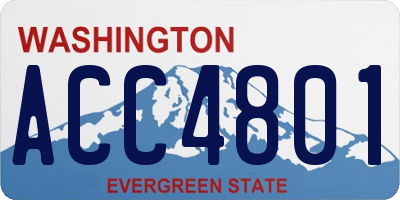 WA license plate ACC4801