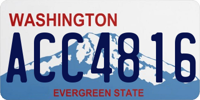 WA license plate ACC4816