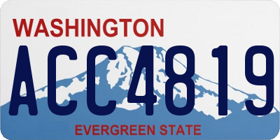 WA license plate ACC4819