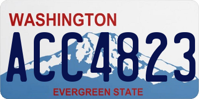WA license plate ACC4823