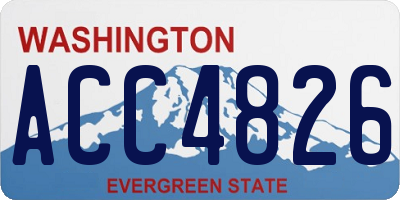 WA license plate ACC4826