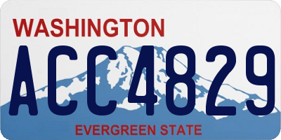 WA license plate ACC4829