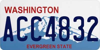 WA license plate ACC4832