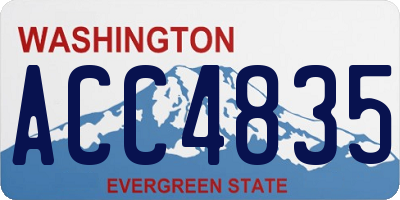 WA license plate ACC4835