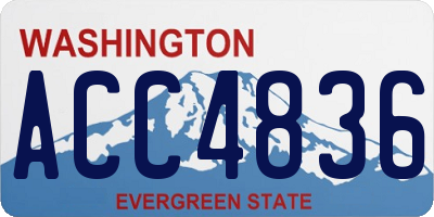 WA license plate ACC4836