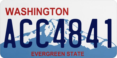 WA license plate ACC4841
