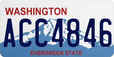 WA license plate ACC4846
