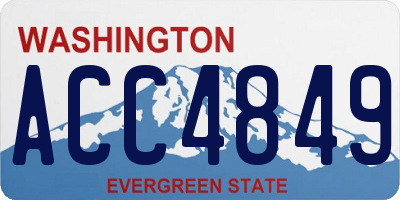 WA license plate ACC4849