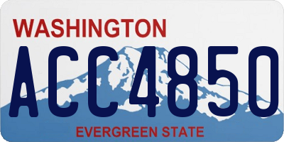 WA license plate ACC4850