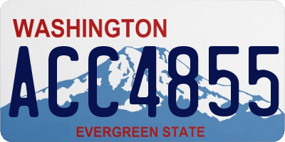 WA license plate ACC4855
