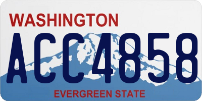 WA license plate ACC4858